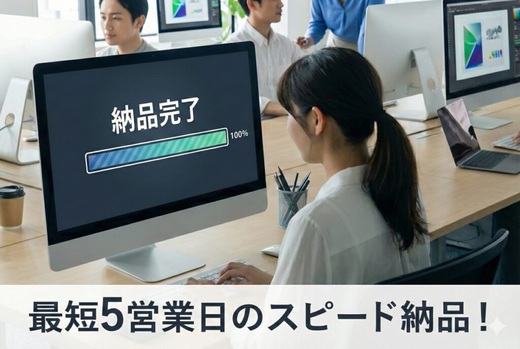 最短5営業日のスピード納品！